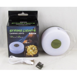 Фонарь для кемпинга-Гирлянда YD-2314C (разноцветные 30 диодов на катушке, шнур TYPE-C) 8м подвесной