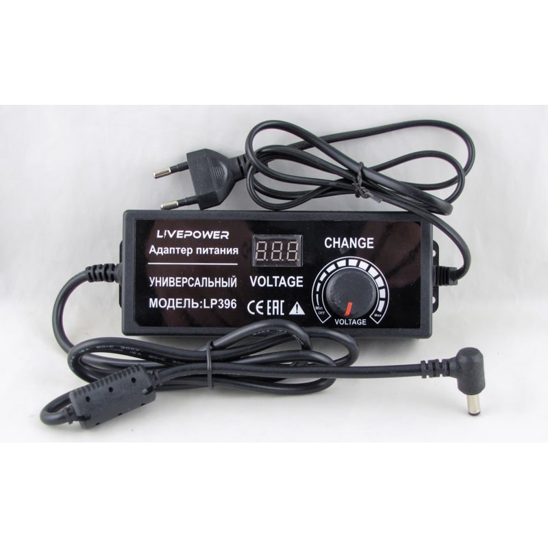 Блок питания (3-12V 10A) LP-396 толст. штекер (5,5*2,5)