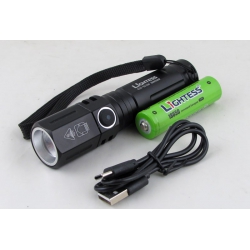 Фонарь светодиодный FA-535-TG100 (1 мощ., акк.18650, шнур TYPE-C) zoom