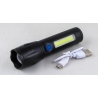Фонарь светодиодный RE-C81 (1 мощ.+ 1 больш., встроен. акк.+ шнур microUSB) zoom