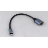 Кабель H-268 LIGHTNING - Джек 3,5mm/2F (микрофон+гарнитура) 20см Premium
