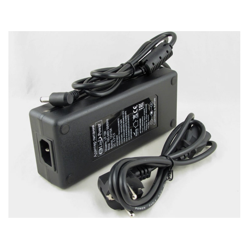 Блок питания (12V 15A) LP-194 толст. шт. (5,5*2,5) кабель 1,2м