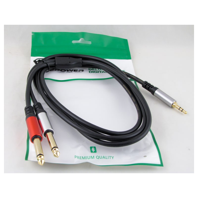 Кабель (Джек 3,5 - 2XДжек 6,35mm) H-239 1,8м Premium