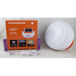 Фонарь для кемпинга UFU-2022-150 (1 больш. белая+желтая, шнур TYPE-C, разъем USB) с солнечной батаре