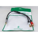 Кабель AUX(M)-2RCA(F) 30см H-245 Premium