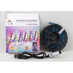 Светодиодная лента YYC-5050BT-3RGB 3м USB, разноцв., с пультом, Bluetooth