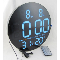 Часы-будильник электронные DS-5501 (белые цифры) с пультом, влажность, температура