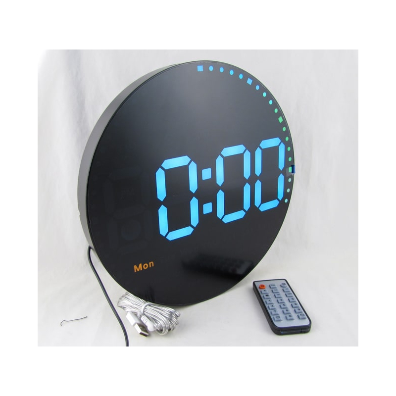 Часы-будильник электронные DS-6635 (белые цифры)