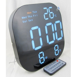 Часы-будильник электронные GH-6633 (белые цифры) с температурой, с датой, с пультом