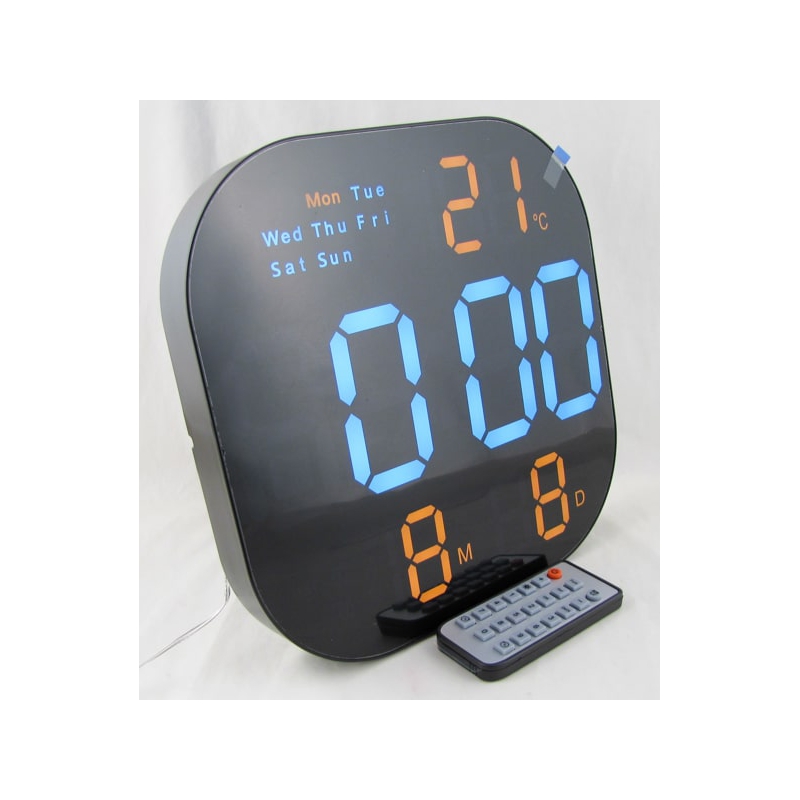 Часы-будильник электронные GH-6633 (белые+оранжевые цифры) с температурой, с датой, с пультом