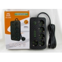 Сетевой удлинитель 5роз.+ 4USB + TYPE-C HG-2505 3м с выключателем