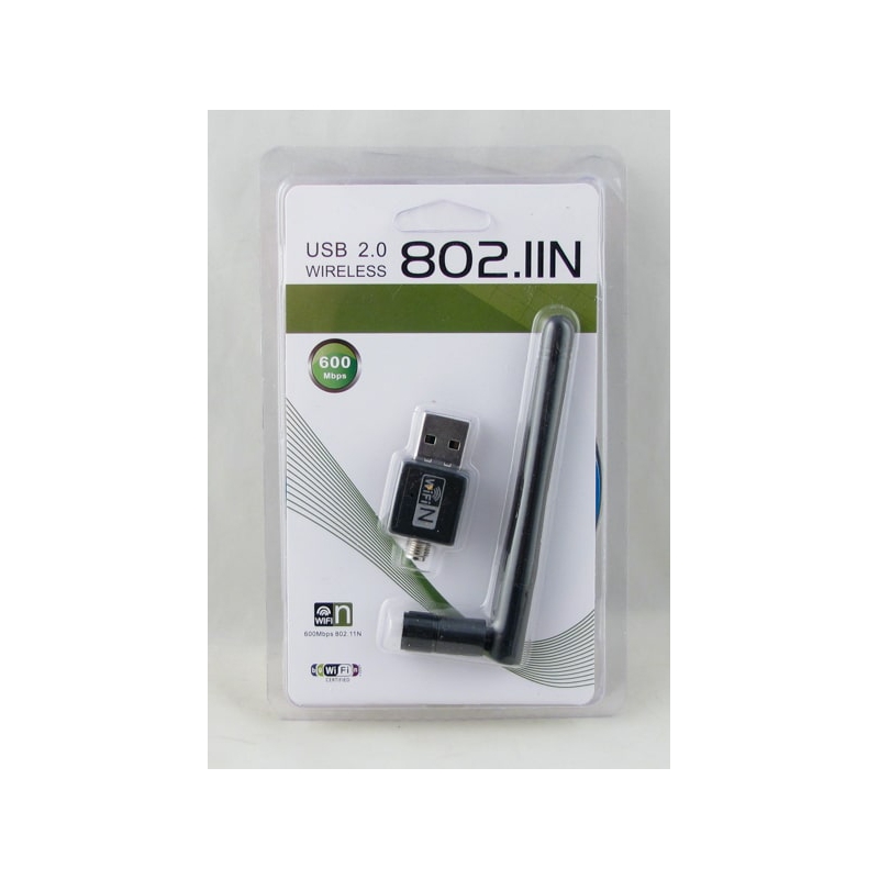 Адаптер USB-WiFi N-802S 600 Mbps, с антенной