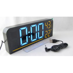 Часы-будильник электронные GH-8027-9 (оранжевые цифры)