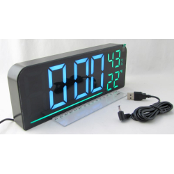 Часы-будильник электронные GH-8027-4 (зеленые цифры)