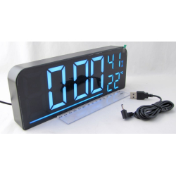 Часы-будильник электронные GH-8027-5 (синие цифры)