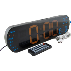 Часы-будильник электронные RE-5502 (оранжевые цифры)