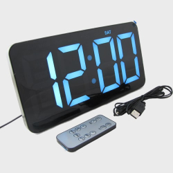 Часы-будильник электронные RE-2803 (белые цифры) с пультом