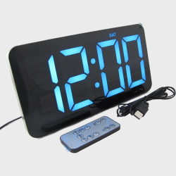 Часы-будильник электронные RE-2803 (синие цифры) с пультом