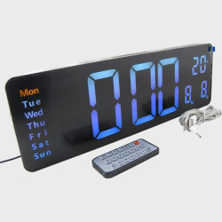 Часы-будильник электронные RE-5526A (разноцветные цифры) с температурой, с пультом