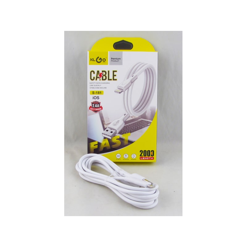 Кабель LIGHTNING 2м S-181 2,4A KLGO