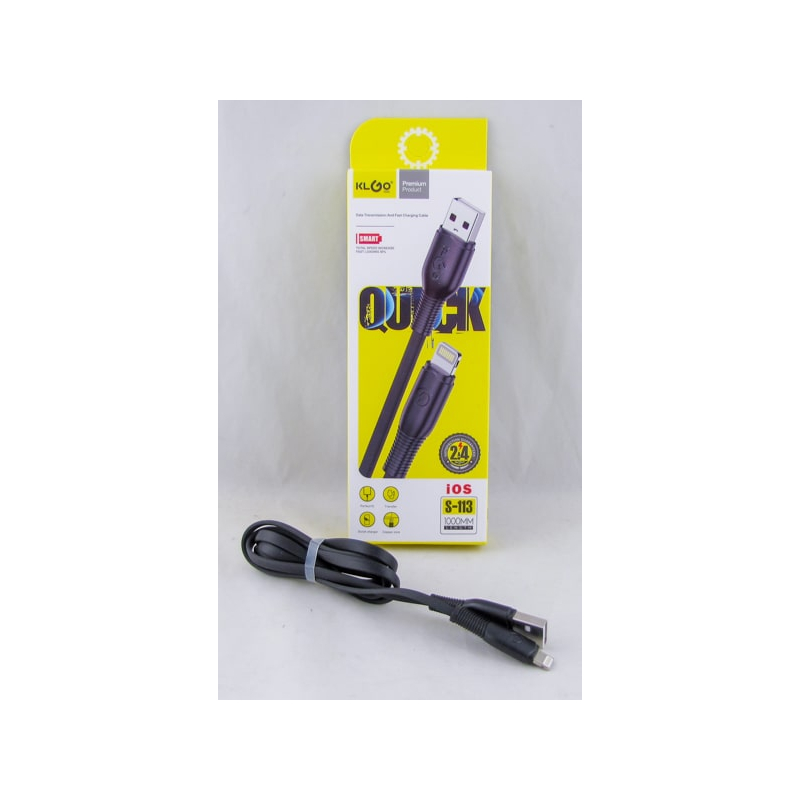 Кабель LIGHTNING 1м S-113 2,4A KLGO