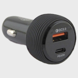 Зарядное устройство (USB+PD) 5V CR-36 черный QC 3.0 + PD 30W быстрая зарядка