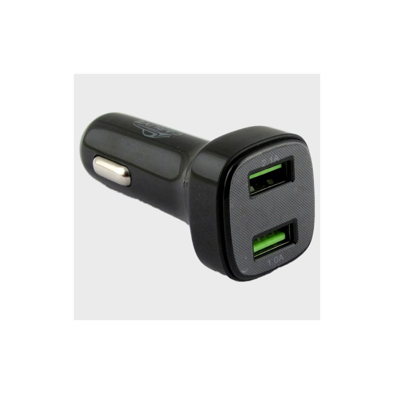 Зарядное устройство (2 USB) 5V 3,1A CR-30 черный с вольтметром без упак.