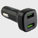 Зарядное устройство (2 USB) 5V 3,1A CR-30 черный с вольтметром без упак.