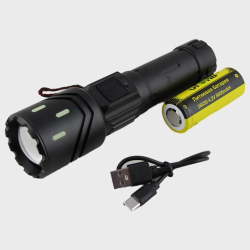 Фонарь светодиодный H-3086-PM20-TG Фонарь светодиодный H-3086-PM20-TG (1 мощ., акк.26650 + шнур TYPE-C) с индикатором, zoom
