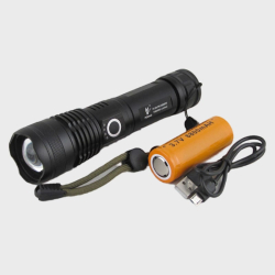 Фонарь светодиодный FA-919-P99 Фонарь светодиодный FA-919-P99 (1 мощ., акк.26650, шнур microUSB) с индикатором, zoom