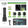 Фонарь светодиодный H-3117-PM60-TG (1 мощ., акк.32850, шнур TYPE-C, выход USB) 1 режим, zoom