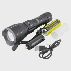 Фонарь светодиодный H-3065-PM30-TG Фонарь светодиодный H-3065-PM30-TG (1 мощ., акк.26650, шнур TYPE-C, выход USB) с индикатором, zoom