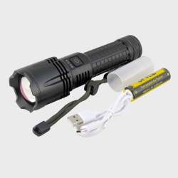 Фонарь светодиодный H-338-PM30-TG, выход USB Фонарь светодиодный H-338-PM30-TG, выход USB (1 мощ., акк.18650 + шнур TYPE-C) с индикатором, zoom