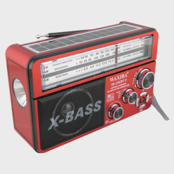Радиоприёмник XB-2302BT-S 3 band (FM/AM/SW) USB, TF, аккум. 18650, фонарь, солнеч. батарея, Bluetoot