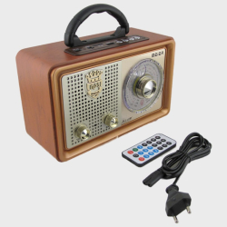 Радиоприёмник M-110BT (FM/AM/SW) USB, TF, сетев. шнур / 2R20., с пультом, Bluetooth