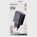 Сетевое зарядное устройство GAN-25 черный USB+PD QC3.0+PD25W GaN Chargen ??