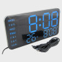 Часы-будильник электронные DS-6659 (зеленые цифры) с температурой