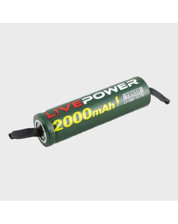 Аккумулятор для фонарика №18650 2000-1200mA LTE-53 зеленые 33,35Gr с лепестковыми выводами