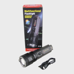 Фонарь светодиодный H-3170-PM20-TG (1 мощ.+ 6 больш., мигалка красн./син., аккум., шнур TYPE-C) zoom