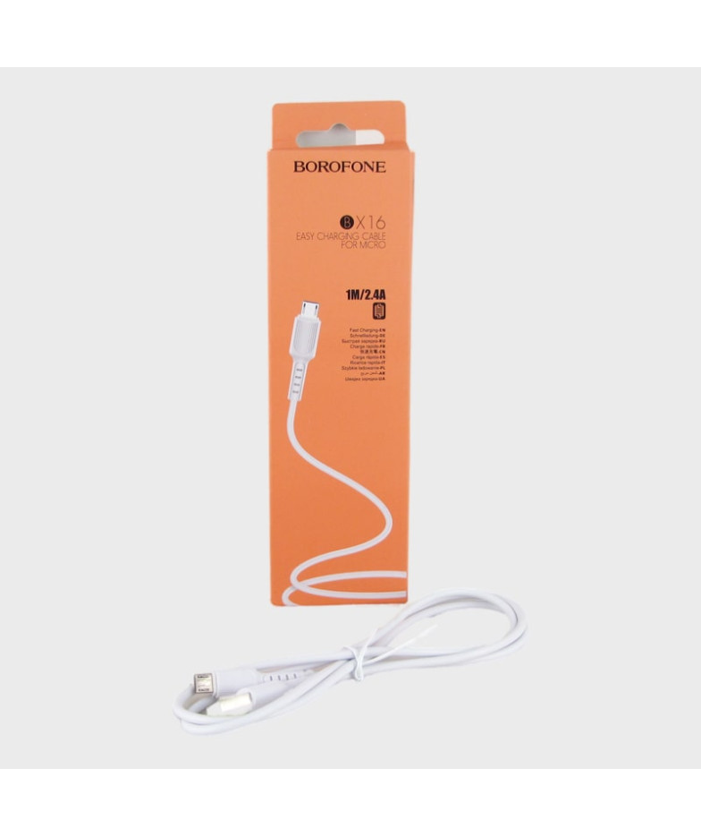 Кабель SAMSUNG 1м BX-16-V8 белый в короб. BOROFONE