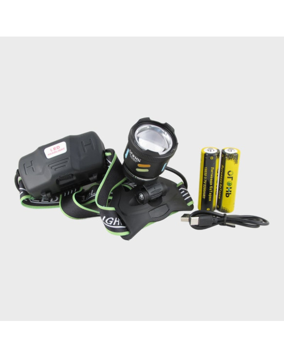 Фонарь налобный HT-3126-PM20-TG (1 ярк.+ 2 аккум.+ шнур TYPE-C) zoom