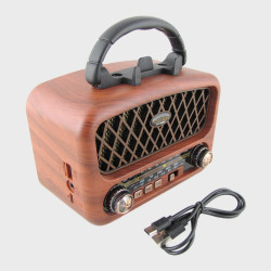 Радиоприёмник M-1162BT (FM,AM,SW) USB, TF, аккум.18650, шнур TYPE-C, Bluetooth, ретро Радиоприёмник M-1162BT (FM,AM,SW) USB, TF, аккум.18650, шнур TYPE-C, Bluetooth, ретро