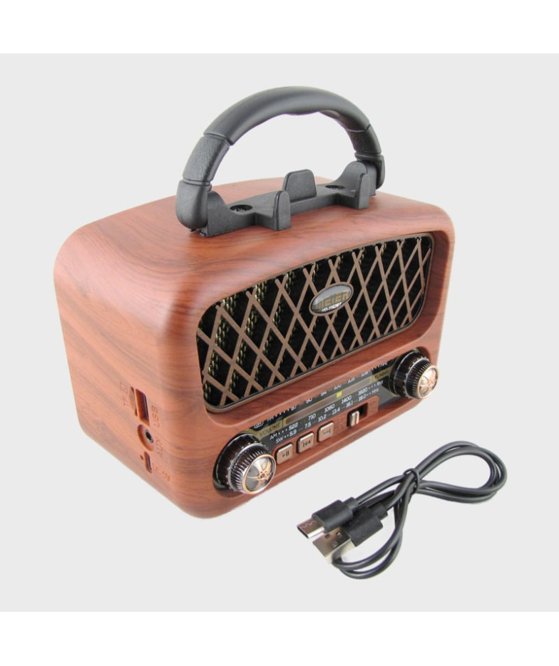 Радиоприёмник M-1162BT (FM,AM,SW) USB, TF, аккум.18650, шнур TYPE-C, Bluetooth, ретро
