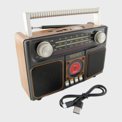 Радиоприёмник MD-1306BT (FM/AM/SW) USB, TF, аккум.18650, шнур TYPE-C, Bluetooth ?? Радиоприёмник MD-1306BT (FM/AM/SW) USB, TF, аккум.18650, шнур TYPE-C, Bluetooth