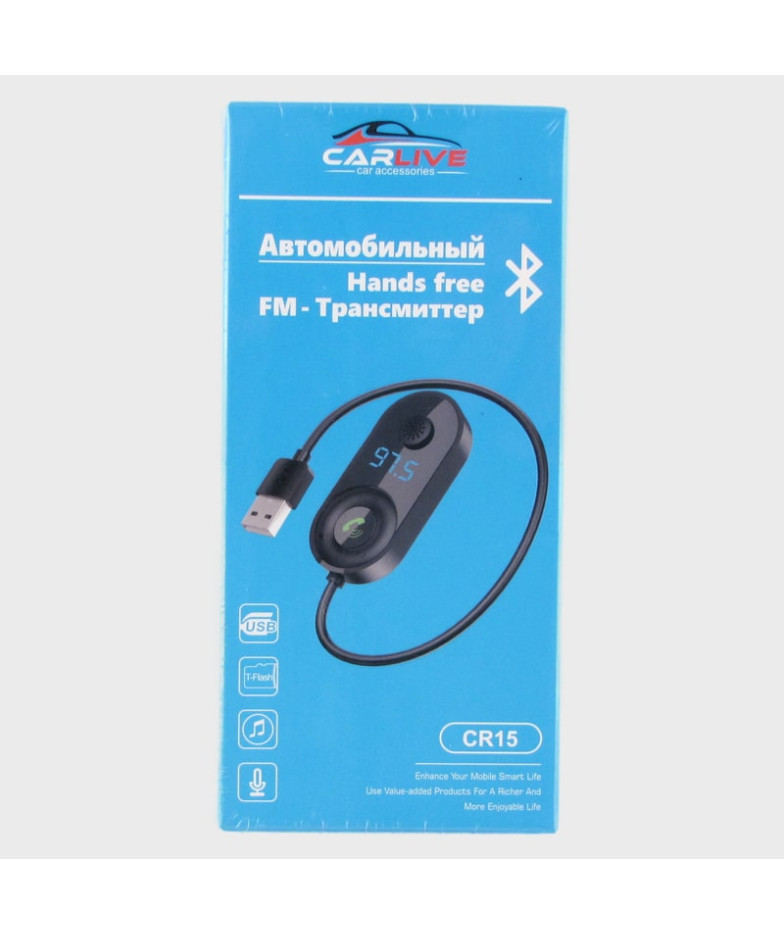 FM-трансмиттер BT-CR15 USB Bluetooth (черный)