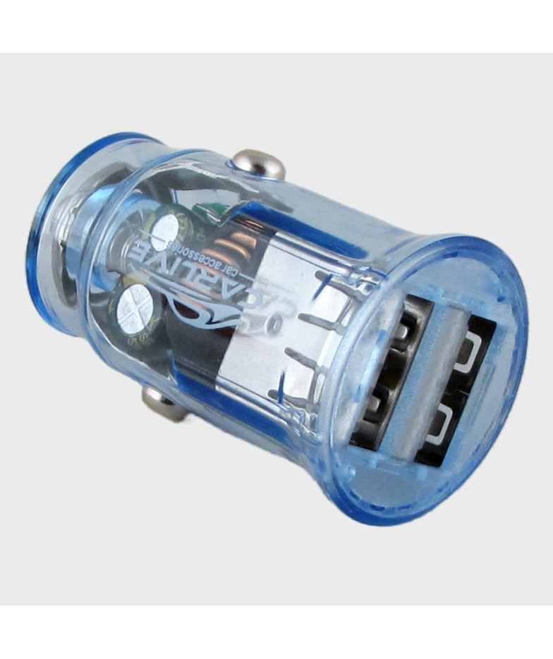 Зарядное устройство 5V 2,4A CR-13 синий 2USB без упаковки