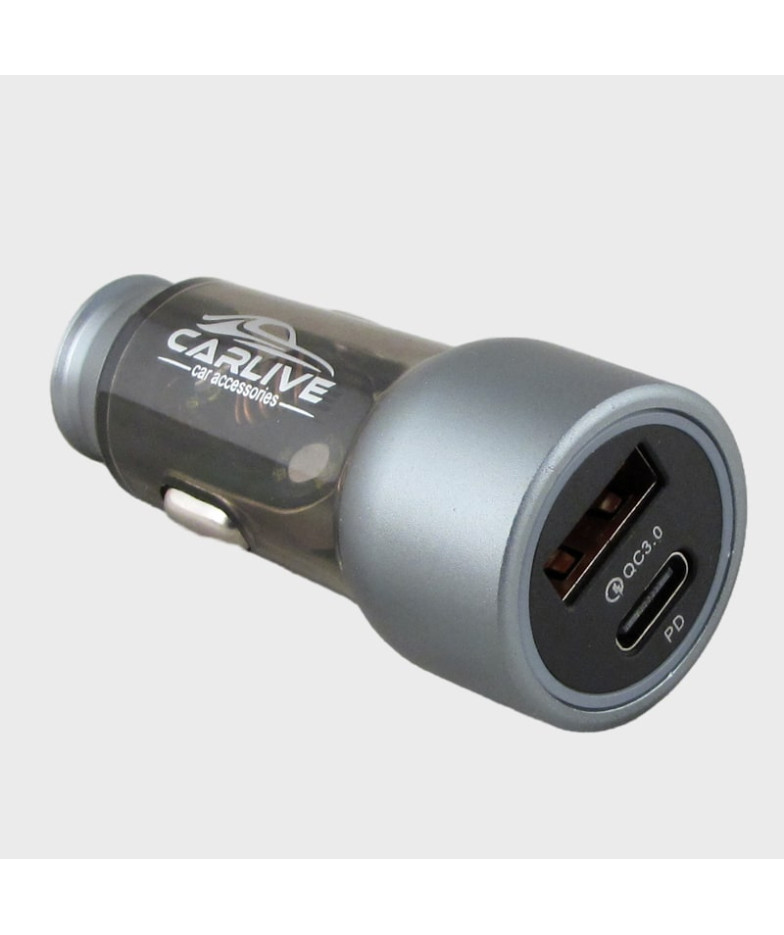 Зарядное устройство (USB+PD) 5V 3A CR-38 черный QC 3.0 + PD36W 54W без упаковки