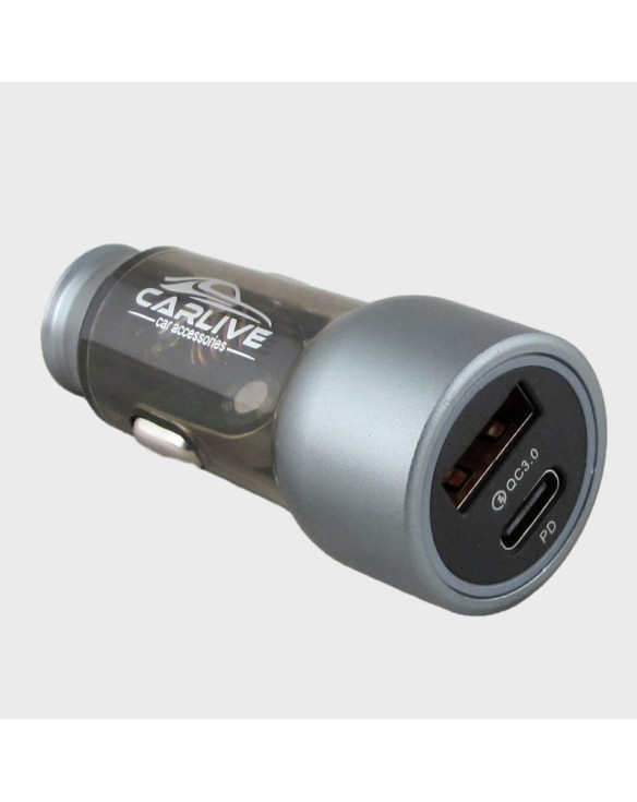 Зарядное устройство (USB+PD) 5V 3A CR-38 черный QC 3.0 + PD36W 54W без упаковки