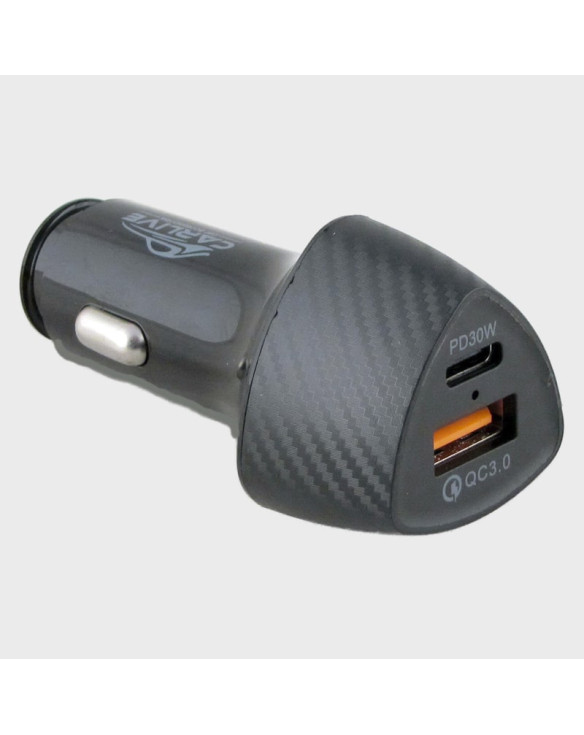 Зарядное устройство (USB+PD) 5V 3,1A CR-34 черный QC 3.0 + PD25W без упаковки
