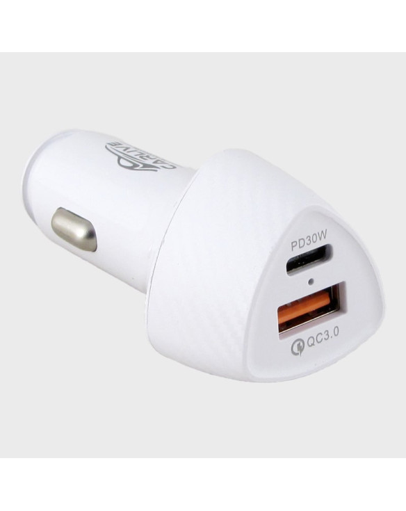 Зарядное устройство (USB+PD) 5V 3,1A CR-34 белый QC 3.0 + PD30W без упаковки